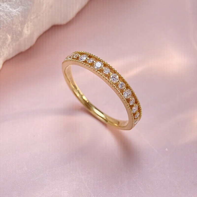 9K-Lab Grown Diamond Ring