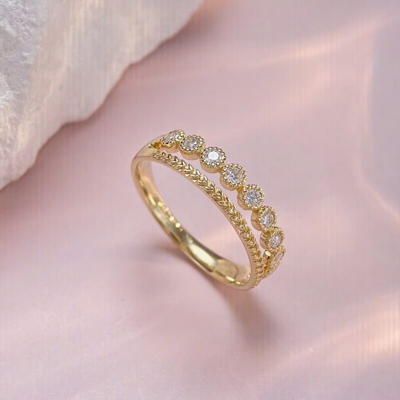 9K-Lab Grown Diamond Ring