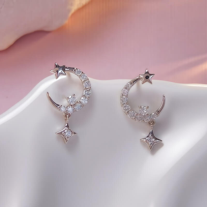 9K-Lab-Grown Diamond Earrings