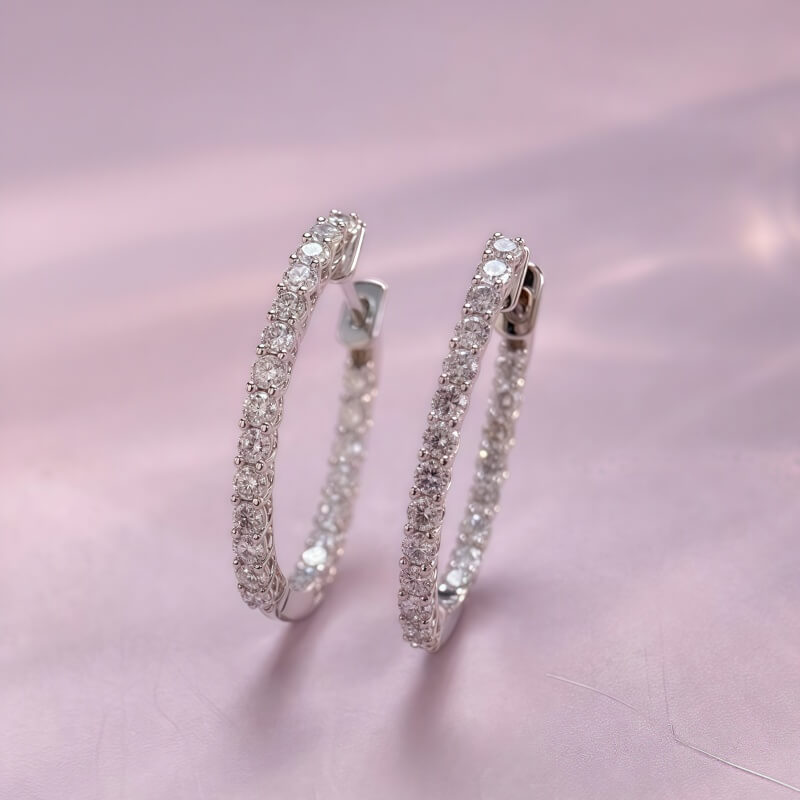 9K-Lab-Grown Diamond Earrings
