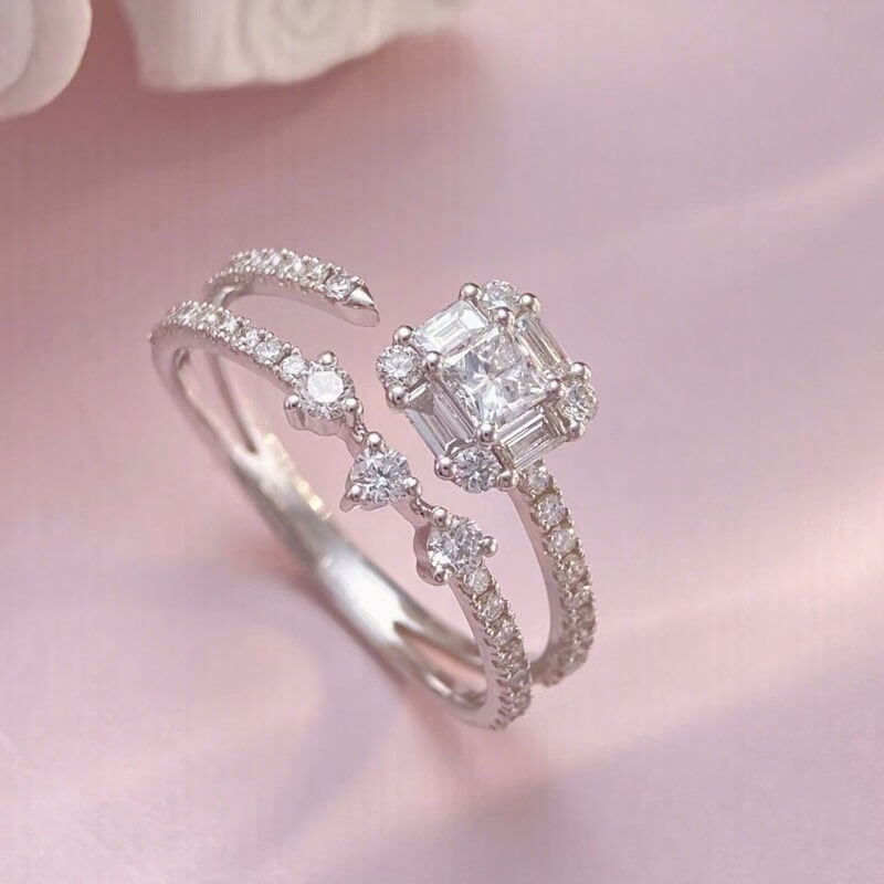 9K-Lab-Grown Diamond Ring