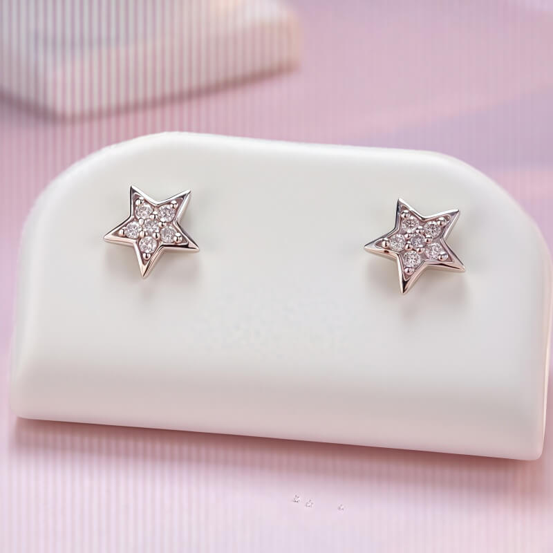 9K-Lab-Grown Diamond Earrings