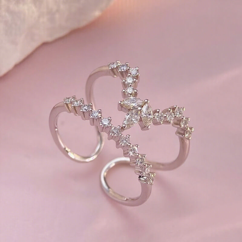 9K-Lab-Grown Diamond Ring