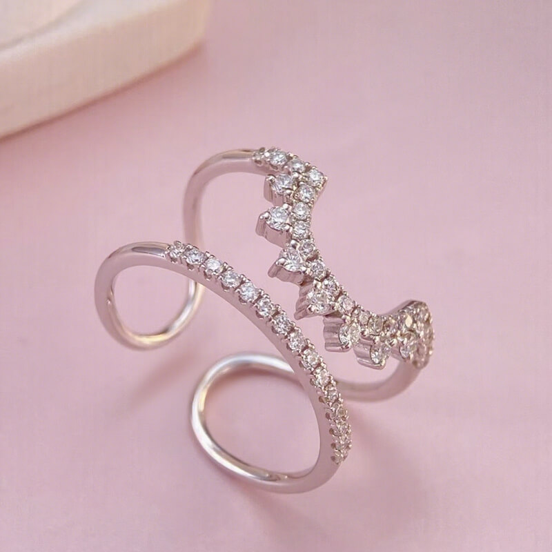 9K-Lab-Grown Diamond Ring