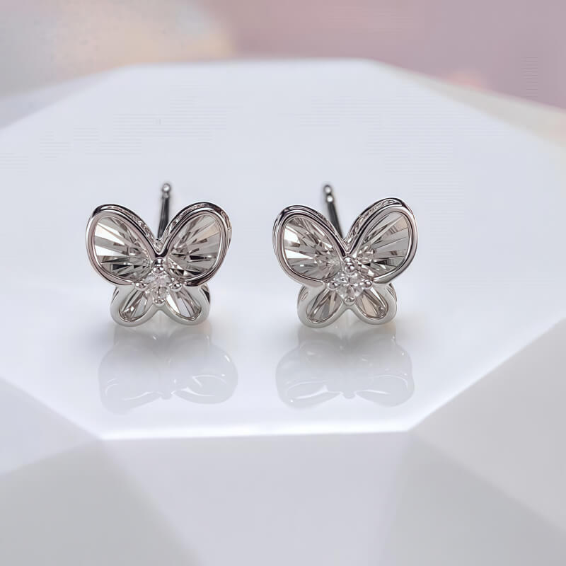 18K-Natural Diamond Earrings