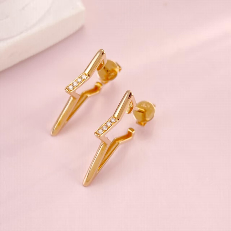 18K-Natural Diamond Earrings