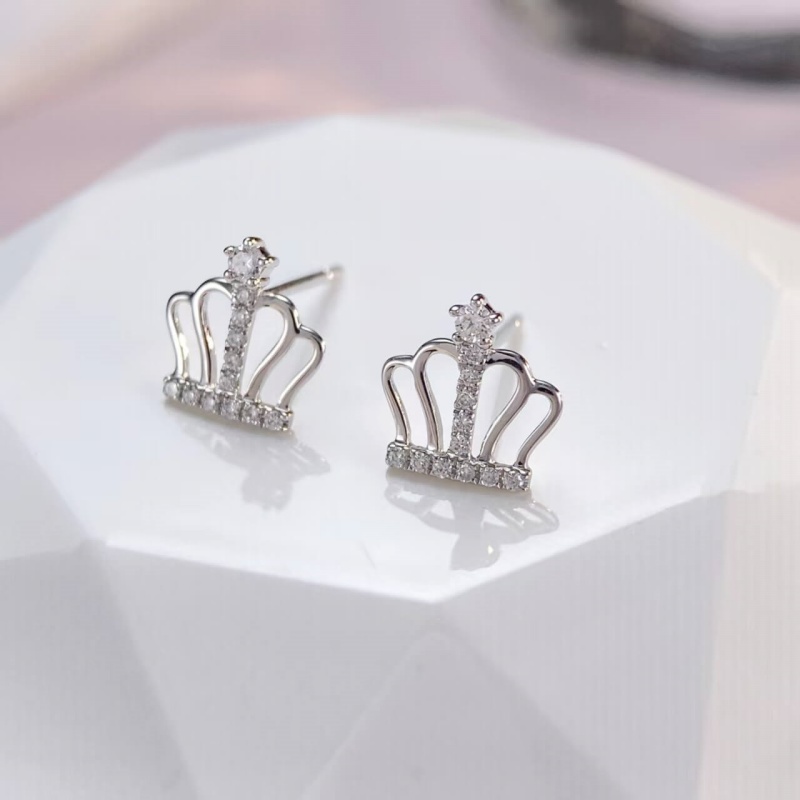 18K-Natural Diamond Earrings