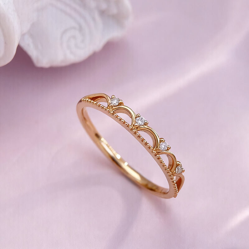 18K-Natural Diamond Ring