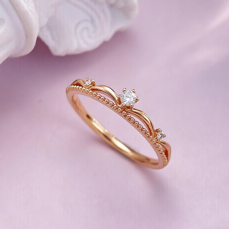 18K-Natural Diamond Ring