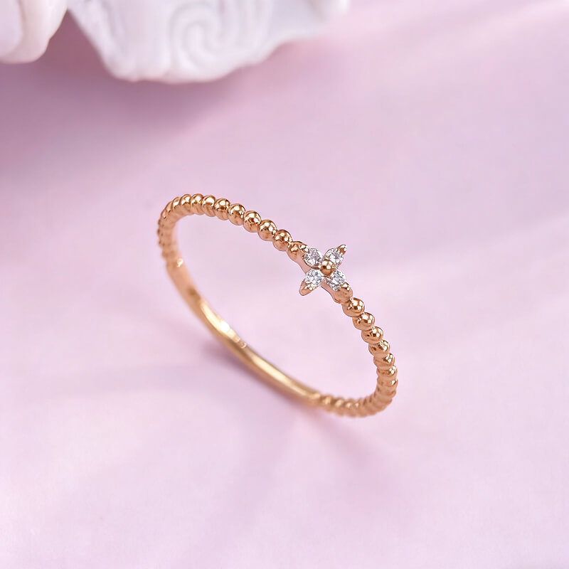 18K-Natural Diamond Ring