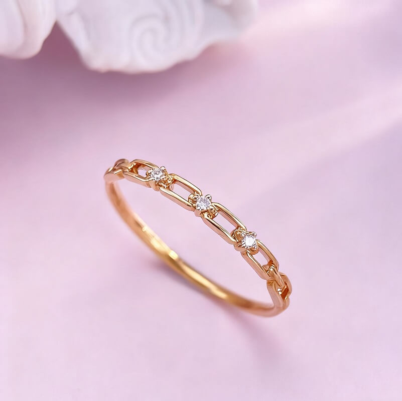 18K-Natural Diamond Ring