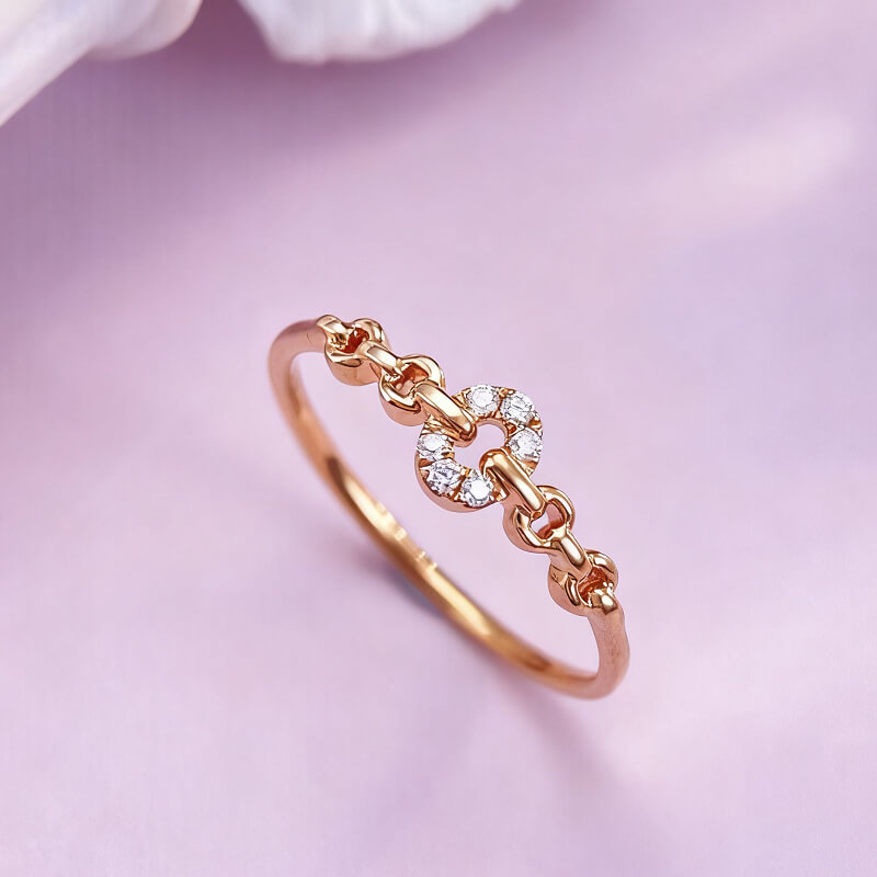 18K-Natural Diamond Ring