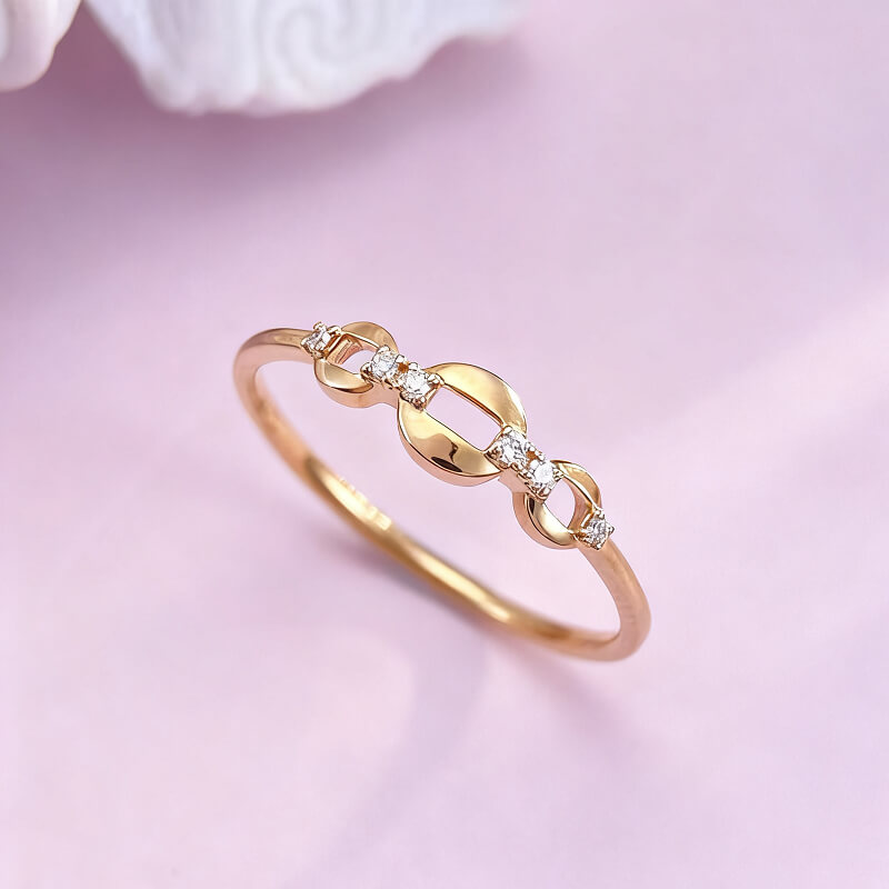 18K-Natural Diamond Ring