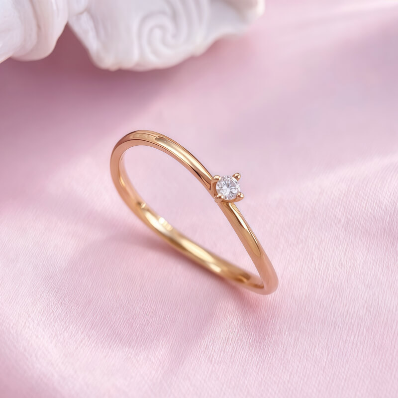 18K-Natural Diamond Ring