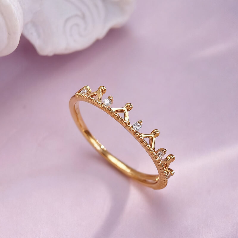 18K-Natural Diamond Ring