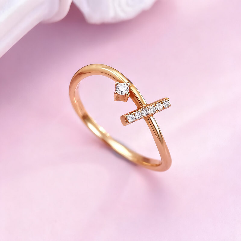 18K-Natural Diamond Ring