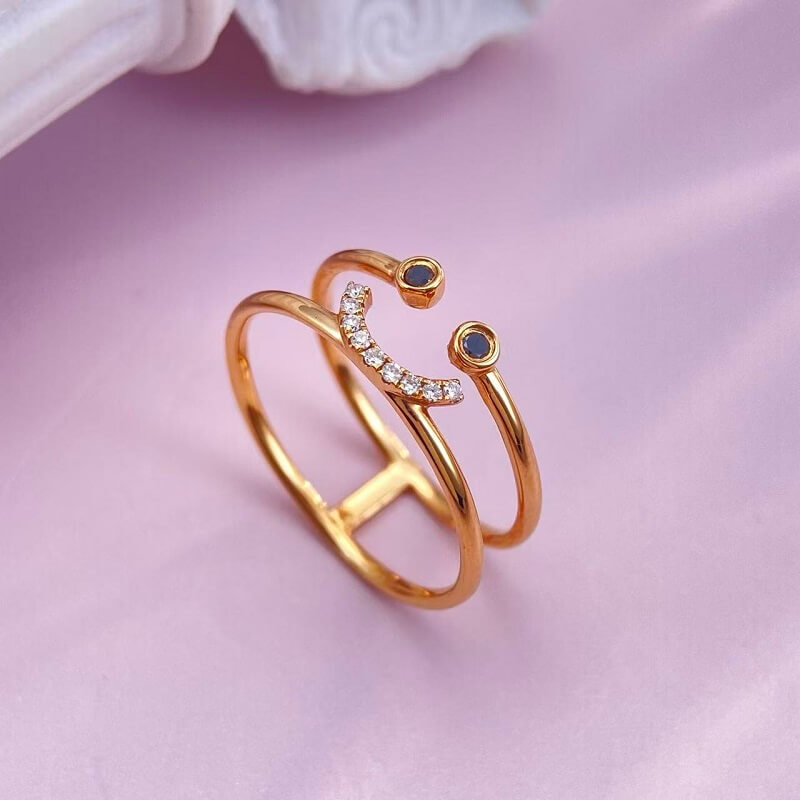 18K-Natural Diamond Ring