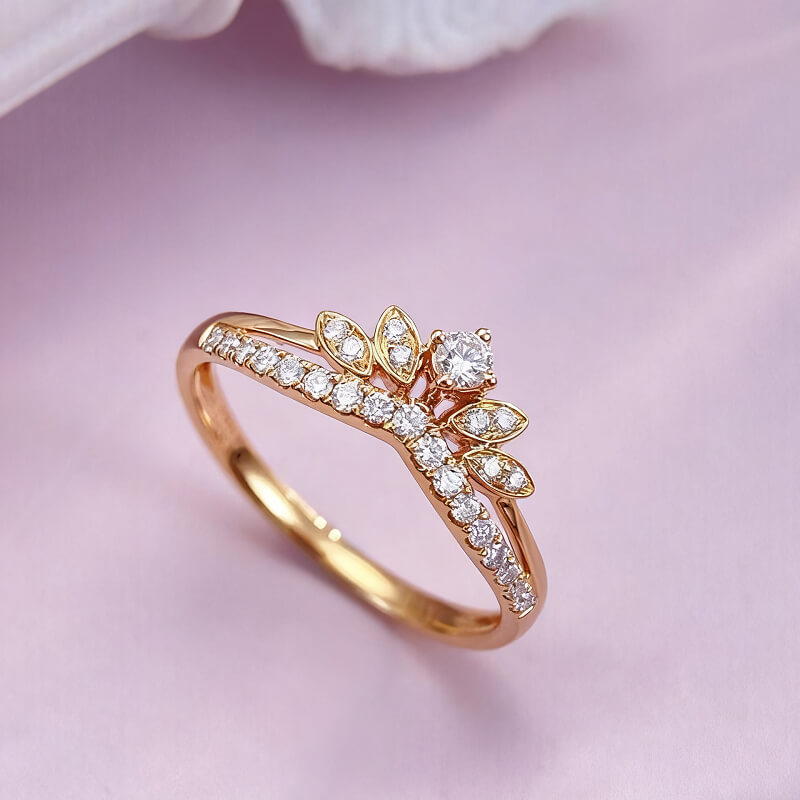 18K-Natural Diamond Ring