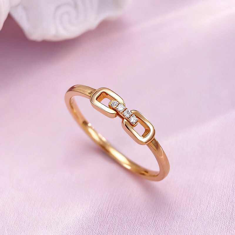 18K-Natural Diamond Ring