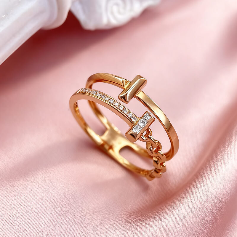 18K-Natural Diamond Ring