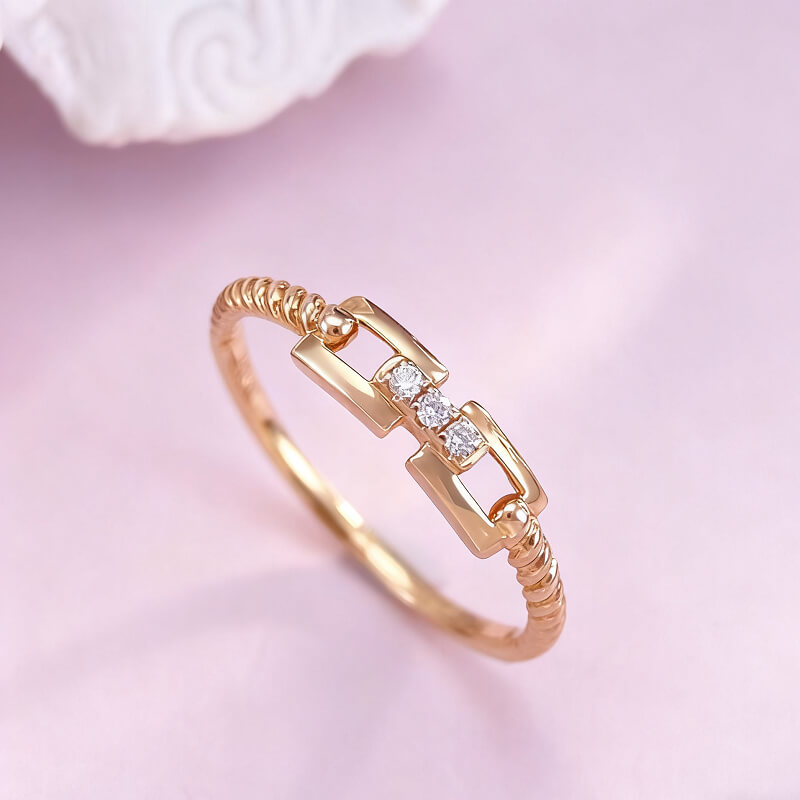 18K-Natural Diamond Ring
