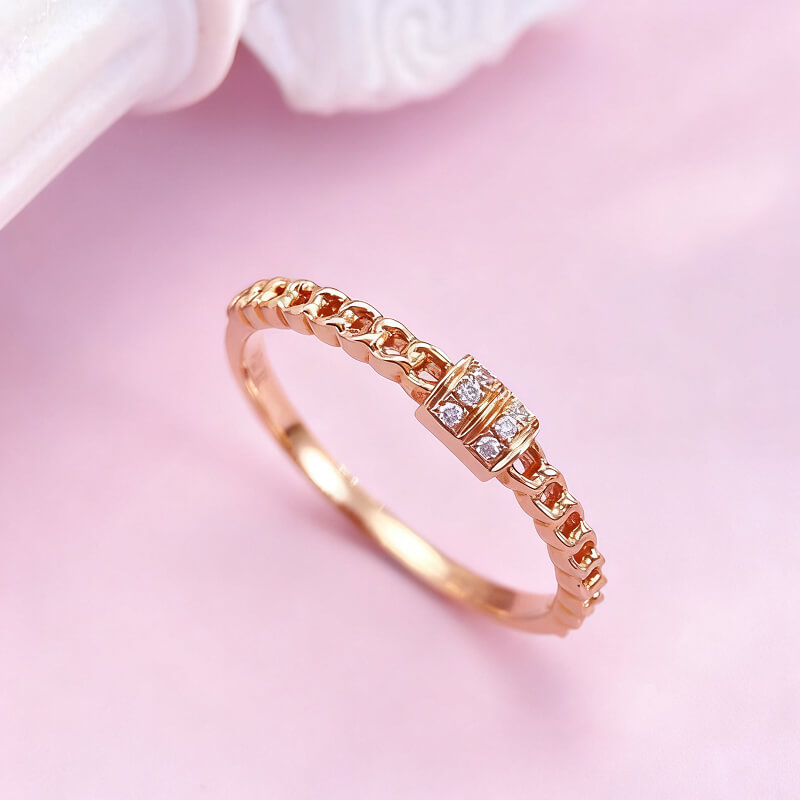18K-Natural Diamond Ring