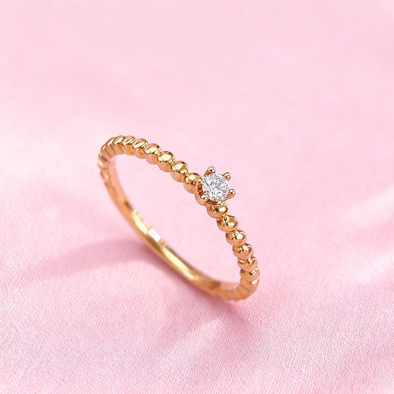 18K-Natural Diamond Ring