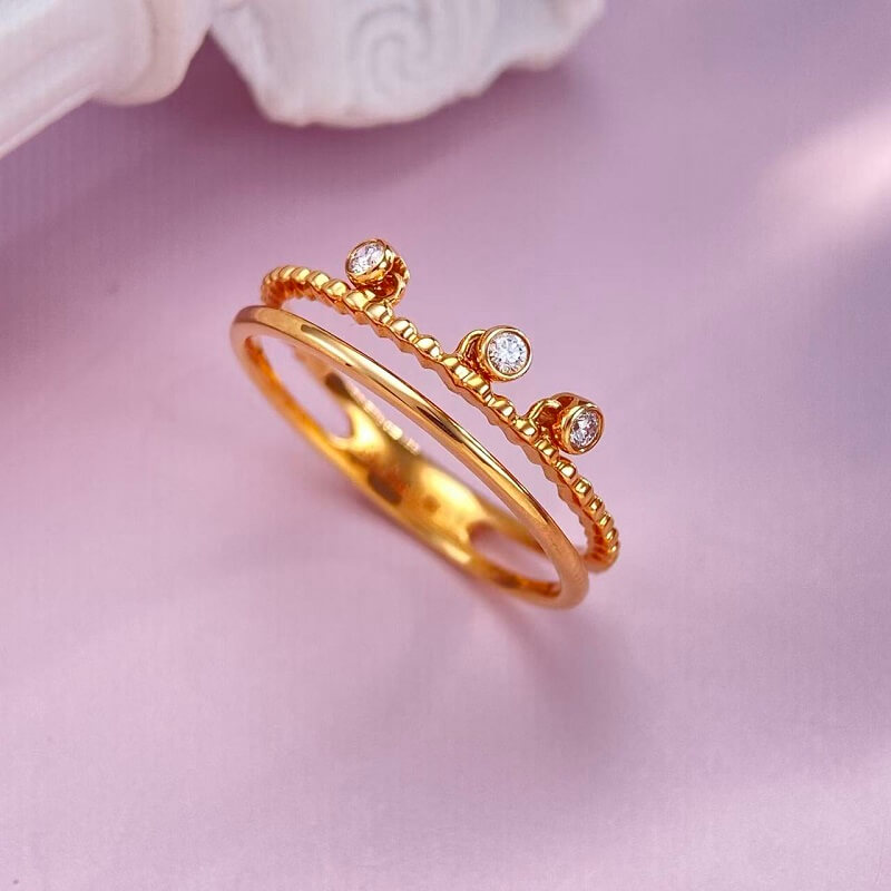 18K-Natural Diamond Ring