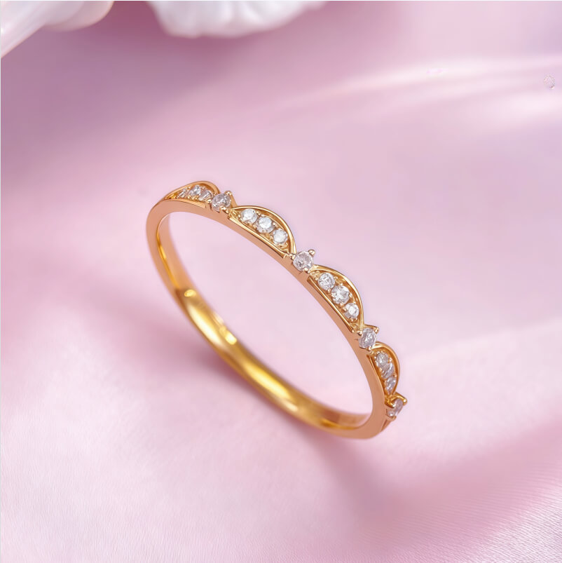 18K-Natural Diamond Ring