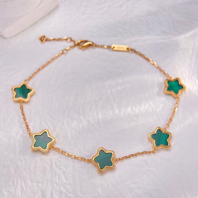 18K-Malachite Bracelet CNC