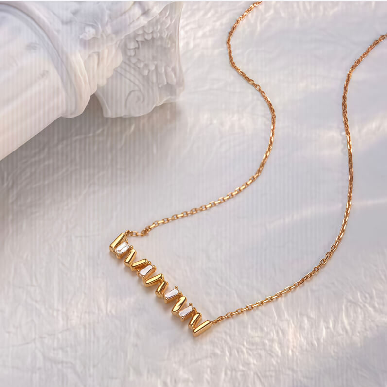 18K-Natural Diamond Necklace 