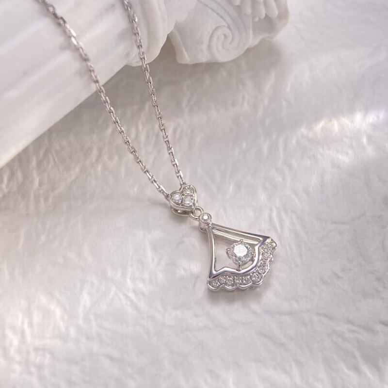 18K-Natural Diamond Necklace 