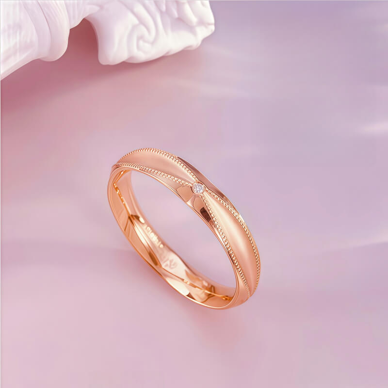 18K-Natural Diamond Couple Rings(Man)