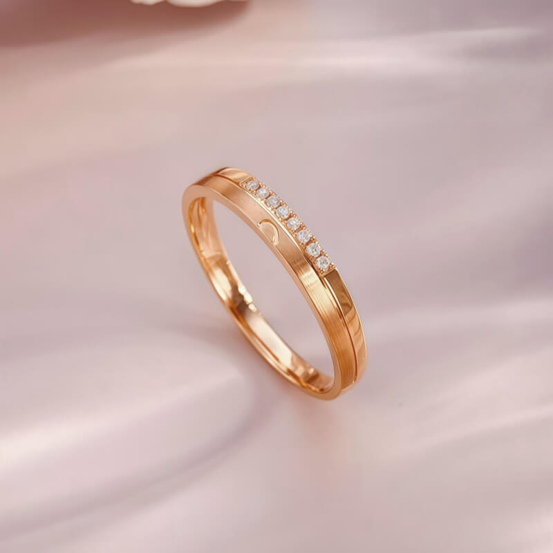 18K-Natural Diamond Couple Rings(Woman)