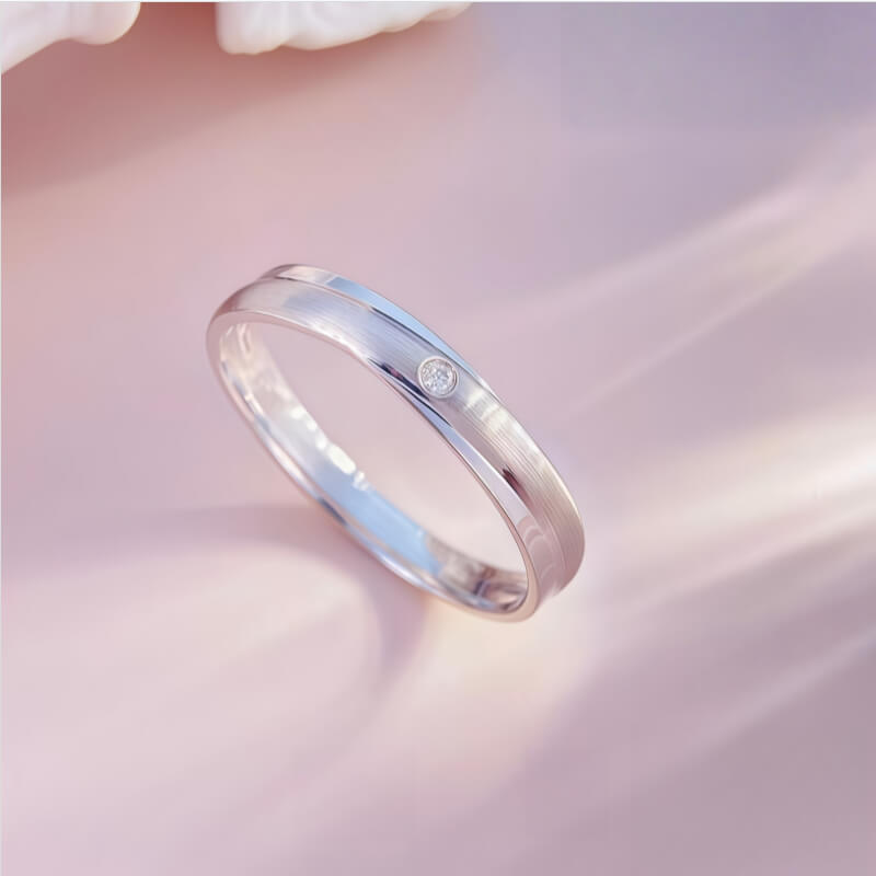 18K-Natural Diamond Couple Rings(Man)