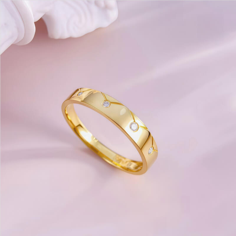 18K-Natural Diamond Couple Rings(Man)