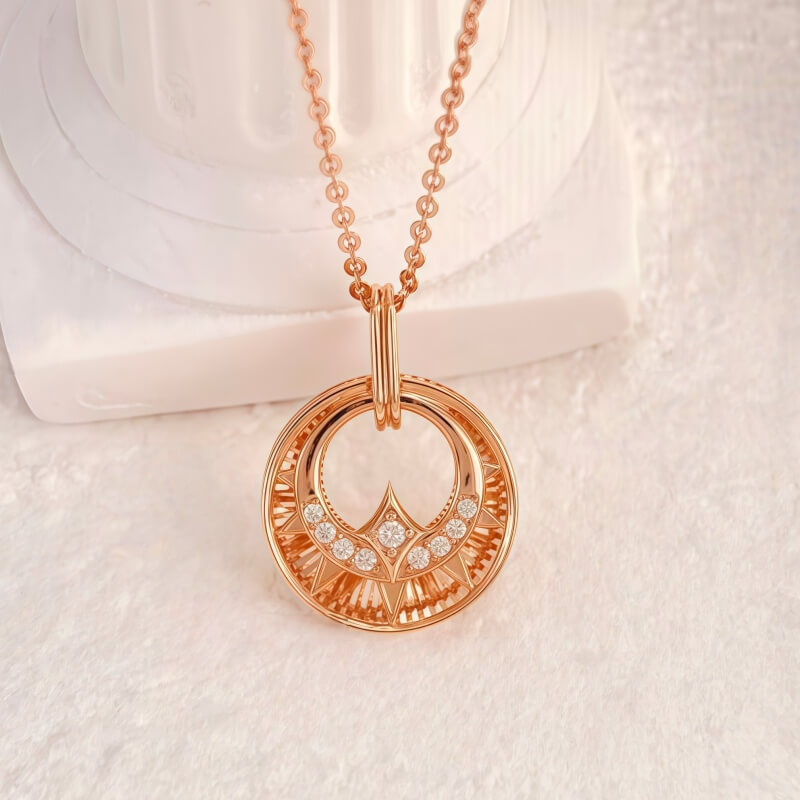 18K-Natural Diamond Necklace 