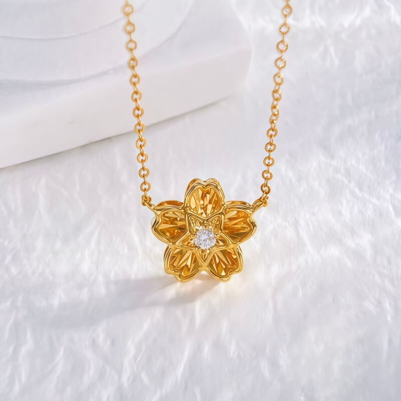 18K-Natural Diamond Necklace 