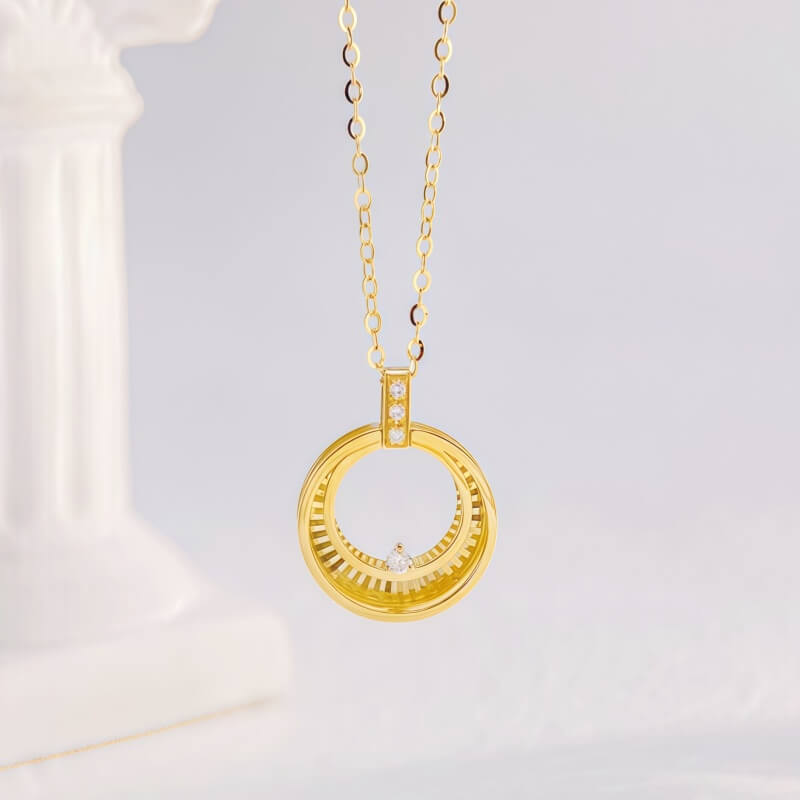 18K-Natural Diamond Necklace 