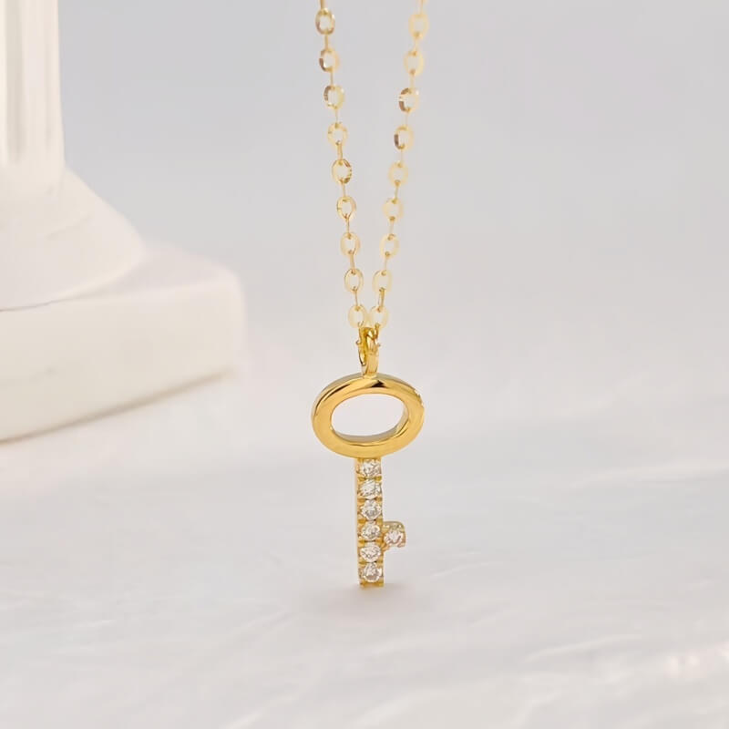 18K-Natural Diamond Necklace 