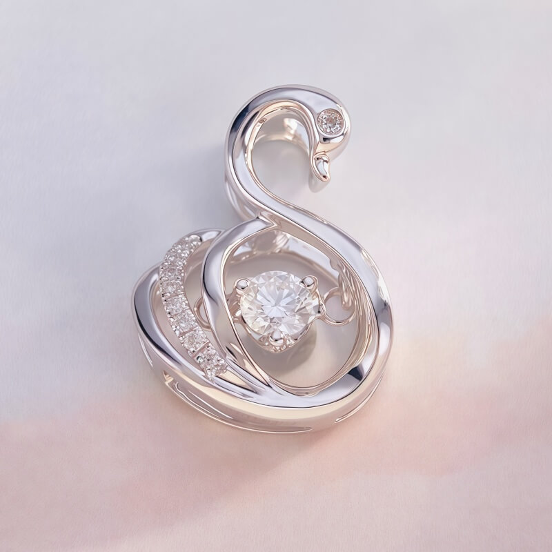 18K-Natural Diamond Pendant