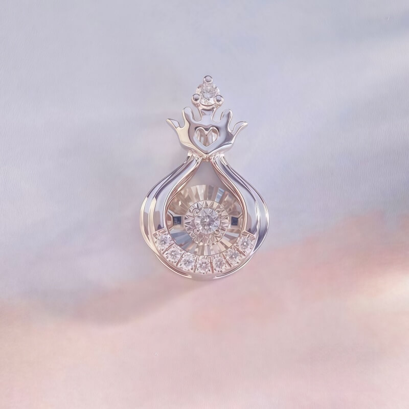 18K-Natural Diamond Pendant