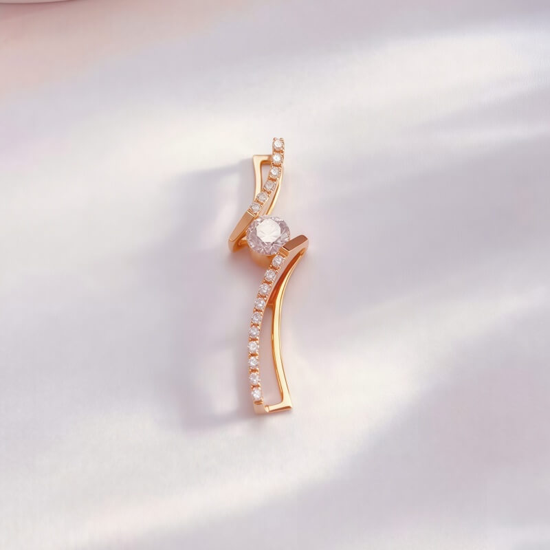 18K-Natural Diamond Pendant