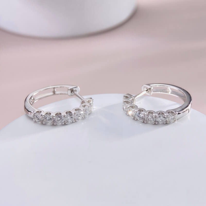 9K-Lab-Grown Diamond Earrings