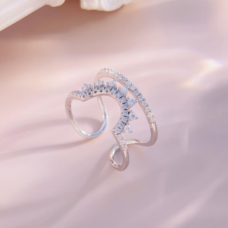 9K-Lab-Grown Diamond Ring