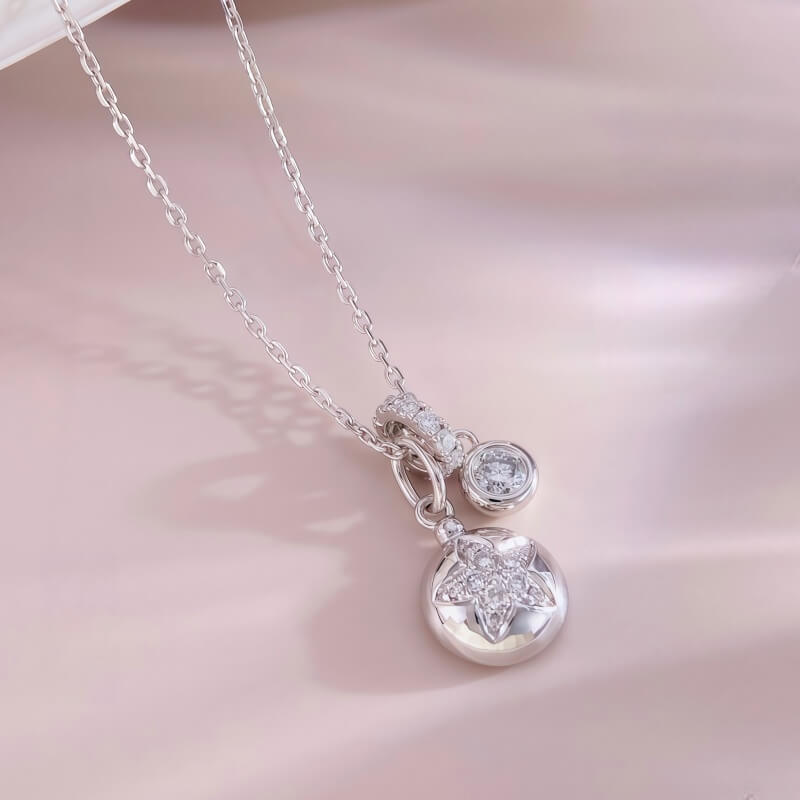 9K-Lab-Grown Diamond Necklace